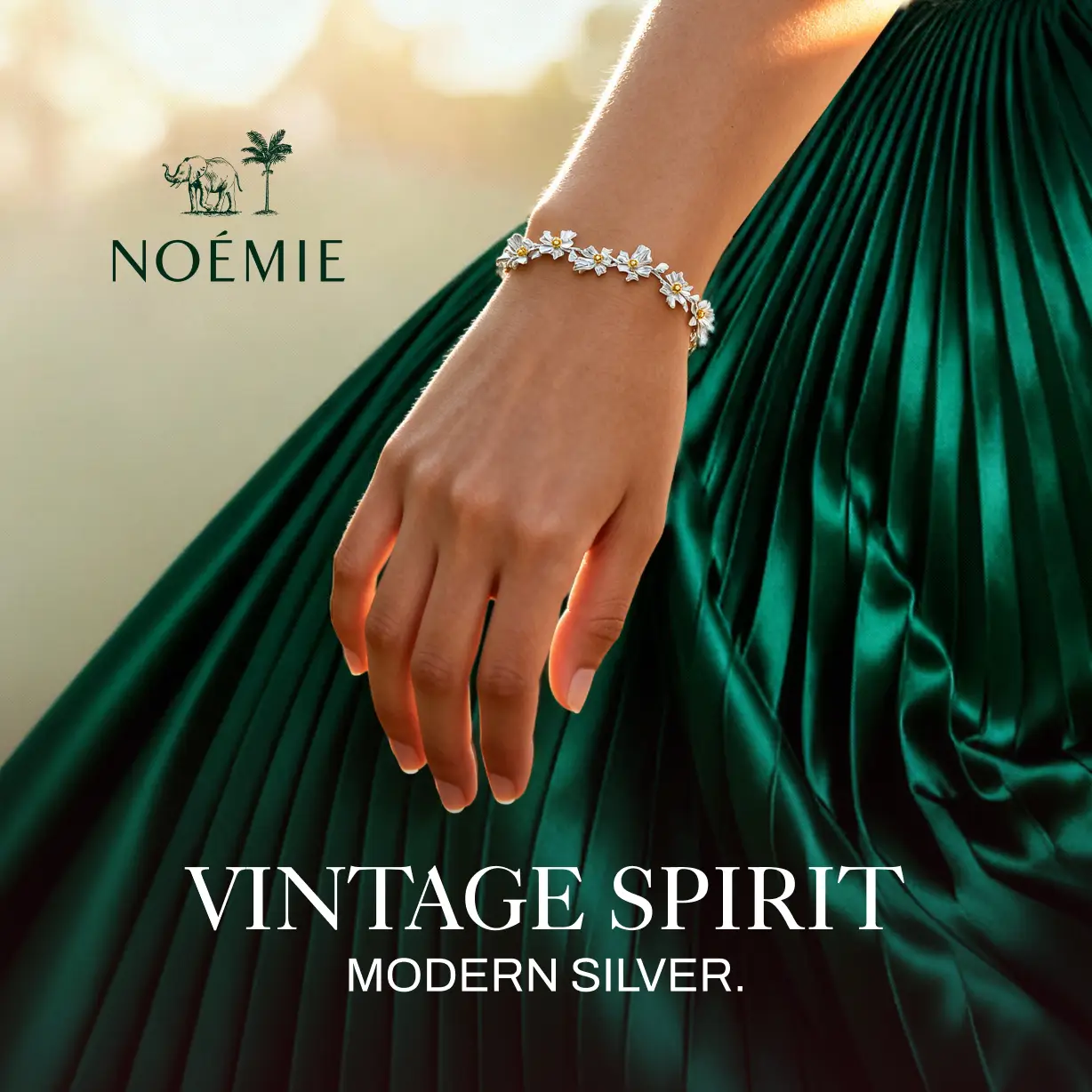 Noémie campaign still: the piece worn, in daylight